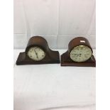 Two mantel clocks