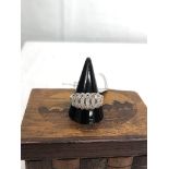 A 925 diamond set dress ring