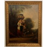 Attributed William Shayer, Senior (British, 1787-1879): 'Going to Market', oil on canvas,