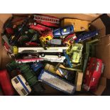 A box of playworn Dinky & Corgi