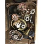 A quantity of EPNS to inc candelabra, flatware, trays, bowls,