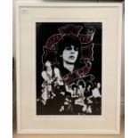 A New York Dolls punk print by John Dove and Molly White, hand-signed and numbered 3/50,