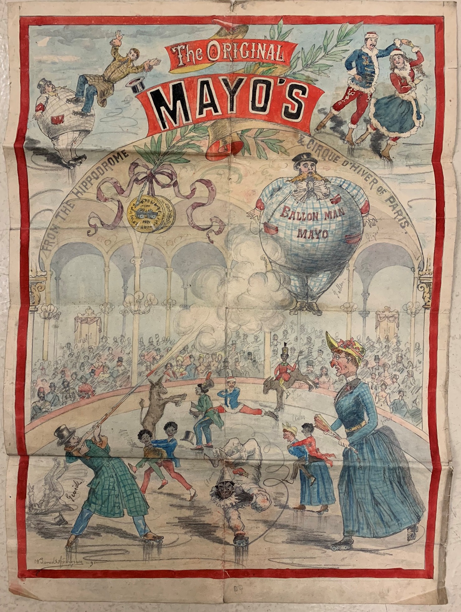 Berndt Anderson (19th/20th century): 'The Original Mayo's from the Hippodrome & Cirque D'Hiver of