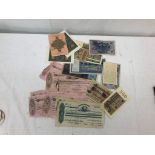 19th century Victorian bank and German bank notes