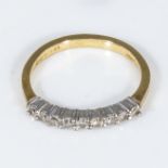 An 18ct gold ring set with diamonds, size L