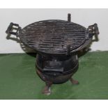 A small cast iron barbeque