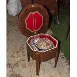 A mahogany sewing box