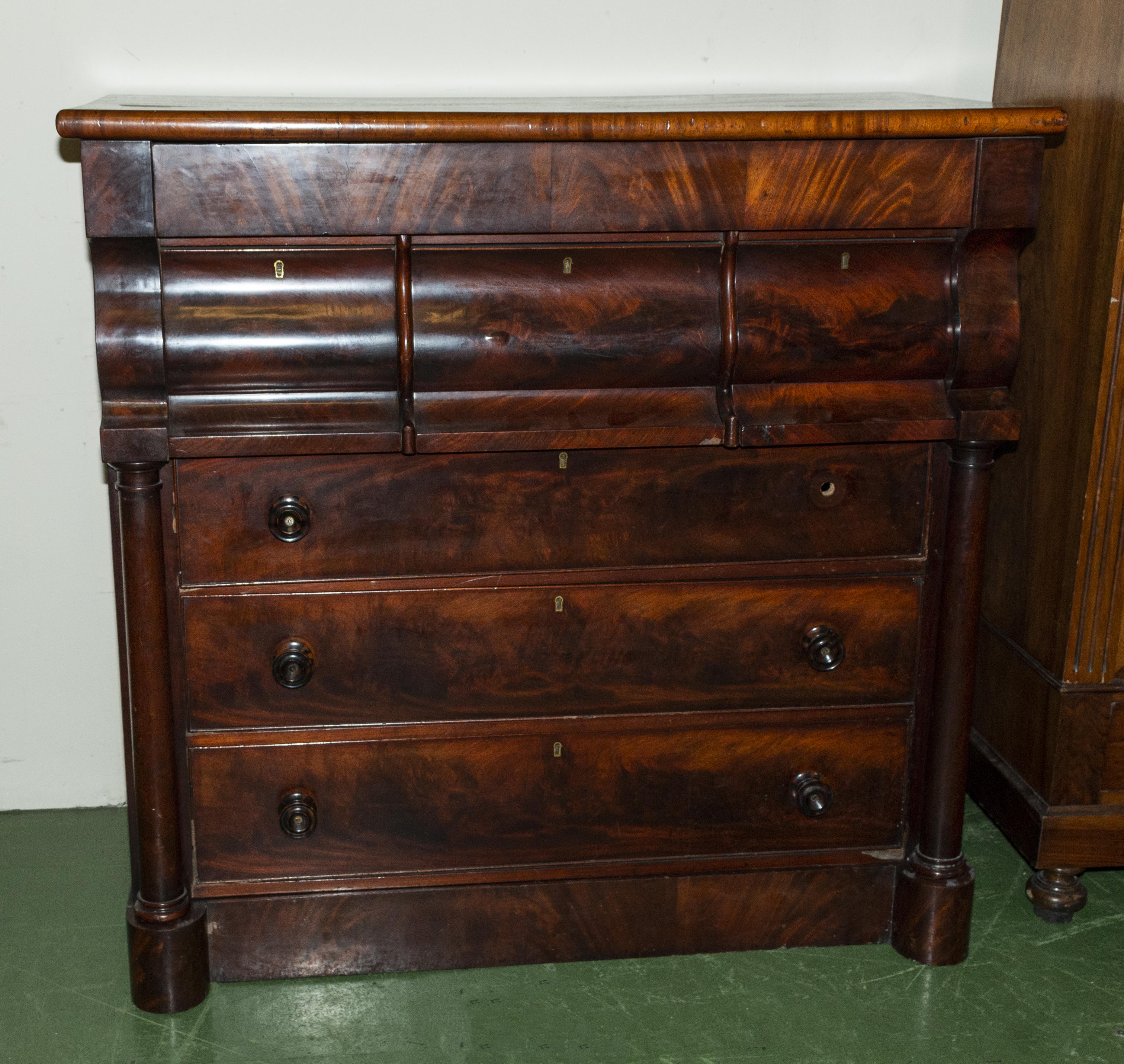 A Victorian mahogany Scotch chest