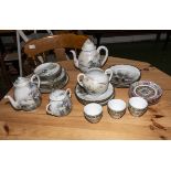 A collection of Oriental eggshell china and other items