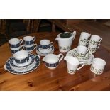 Two retro part tea and coffee sets