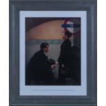 A framed Vettriano print