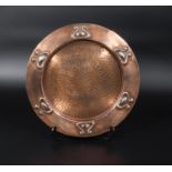 An Art Nouveau copper plate