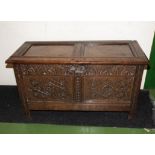 A period oak blanket box.