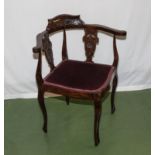 A Edwardian corner chair.