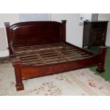 A very good quality mahogany reproduction super king size bed, matching lots 450 and 452