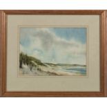 Annis Anderson - framed watercolour 'Hebridean Shore' Size 23cm x 30cm