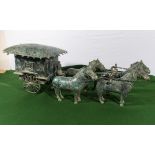 A Han dynasty style horse and carriage
