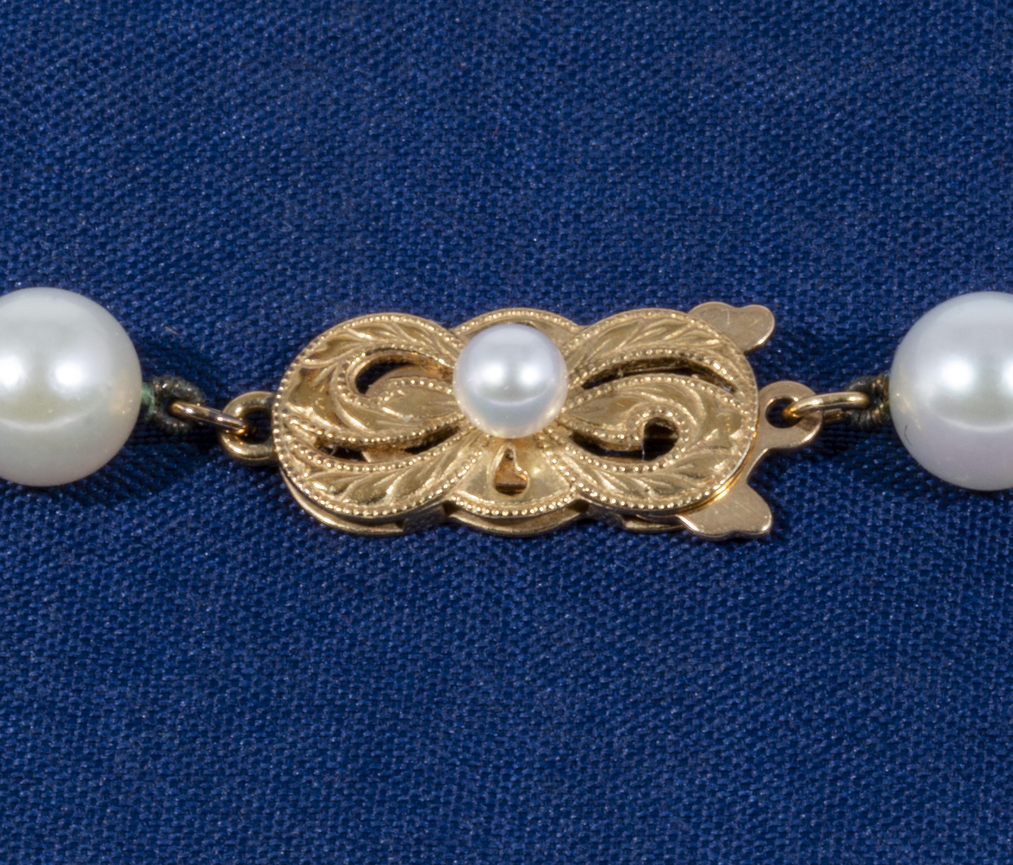 A Mikimoto White South Sea Cultured Pearl Strand Necklace 24 inches, 18ct gold clasp, in original - Image 2 of 3