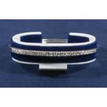 An 18ct white gold diamond bangle, 1 carat of diamonds