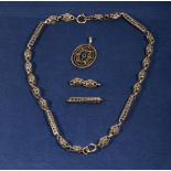 A watch chain and a pendant