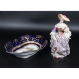 A V&A porcelain figure A6524 together with a decorative dish