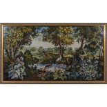 A large framed tapestry