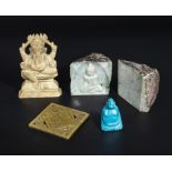 Five pieces of carved soap stone