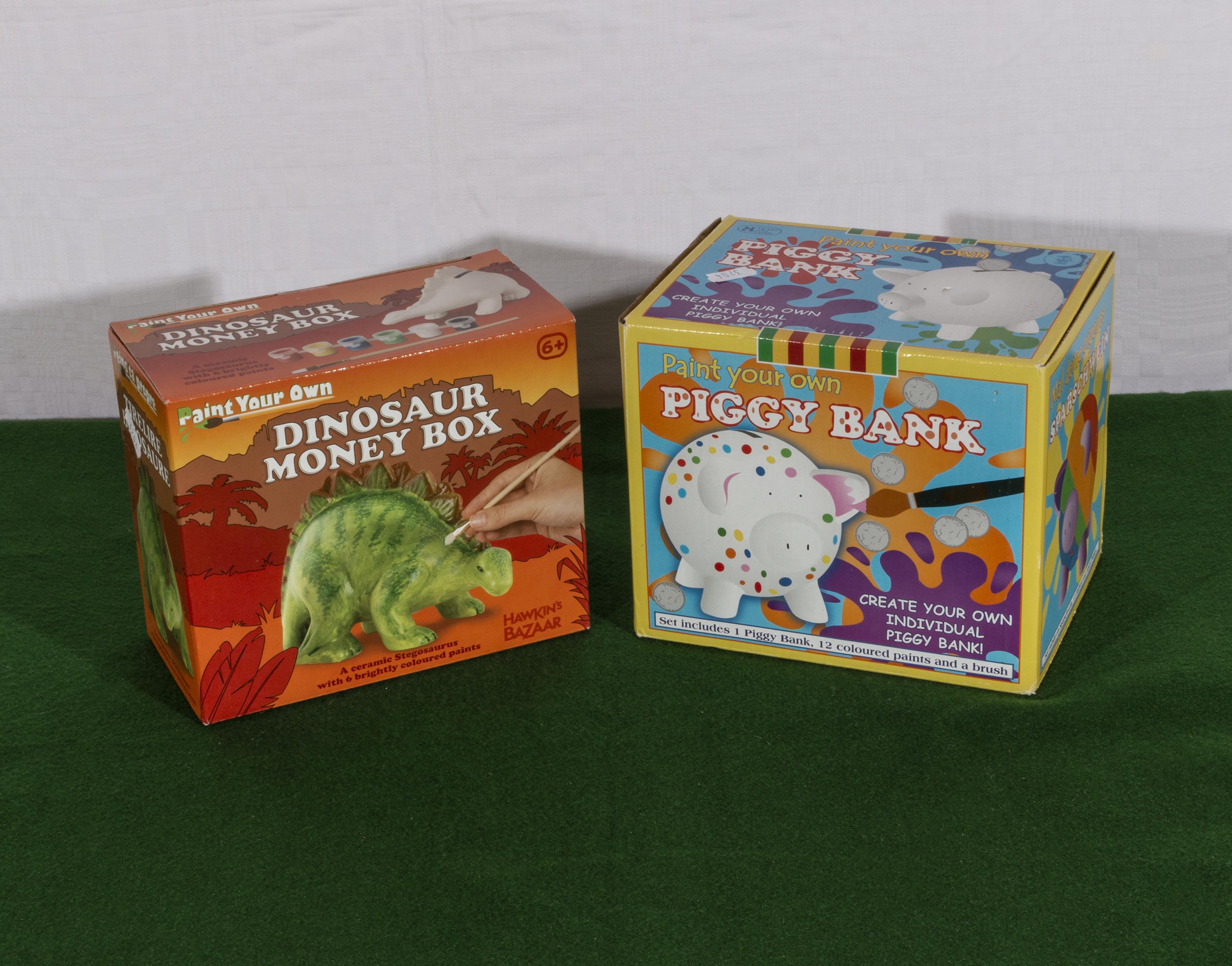 Two children's money boxes