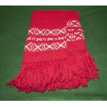 A red woven shawl