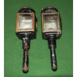 A pair of carriage lamps