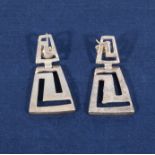 A pair of Greek silver earrings