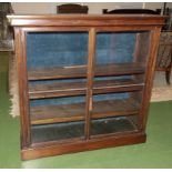 A Glazed bookcase.