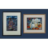 Two framed prints