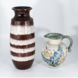 A West German vase and a jug