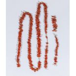 A string of coral beads A/F