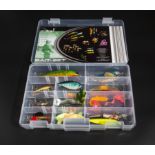 A box of fishing lures