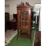 A Edwardian inlaid mahogany display cabinet