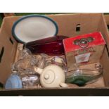 A box of assorted items