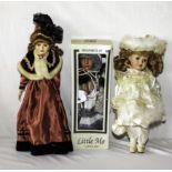 Three porcelain dolls