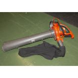 A Flymo leaf blower