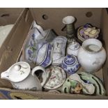 A box containing pottery and china