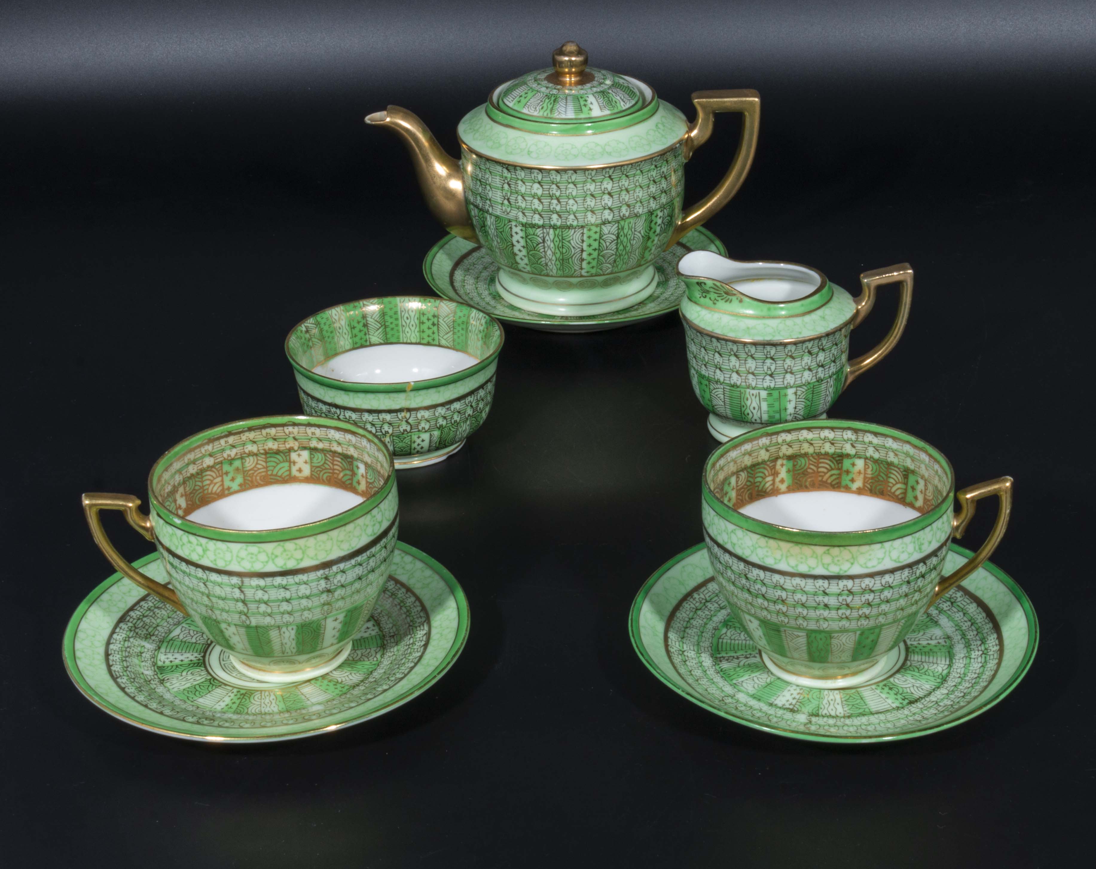 A decorative China tea for two