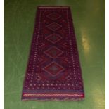 A Meshwani wool runner 250cm x 63cm