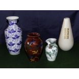 Four pottery vases