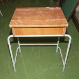 A vintage school desk