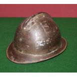 French WW2 military steel Adrian helmet