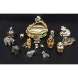 A box lot of small animal ornaments