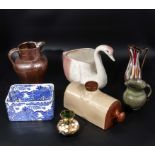 Seven pottery items