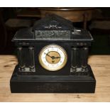 A slate mantle clock