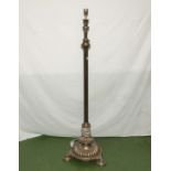 A brass standard lamp